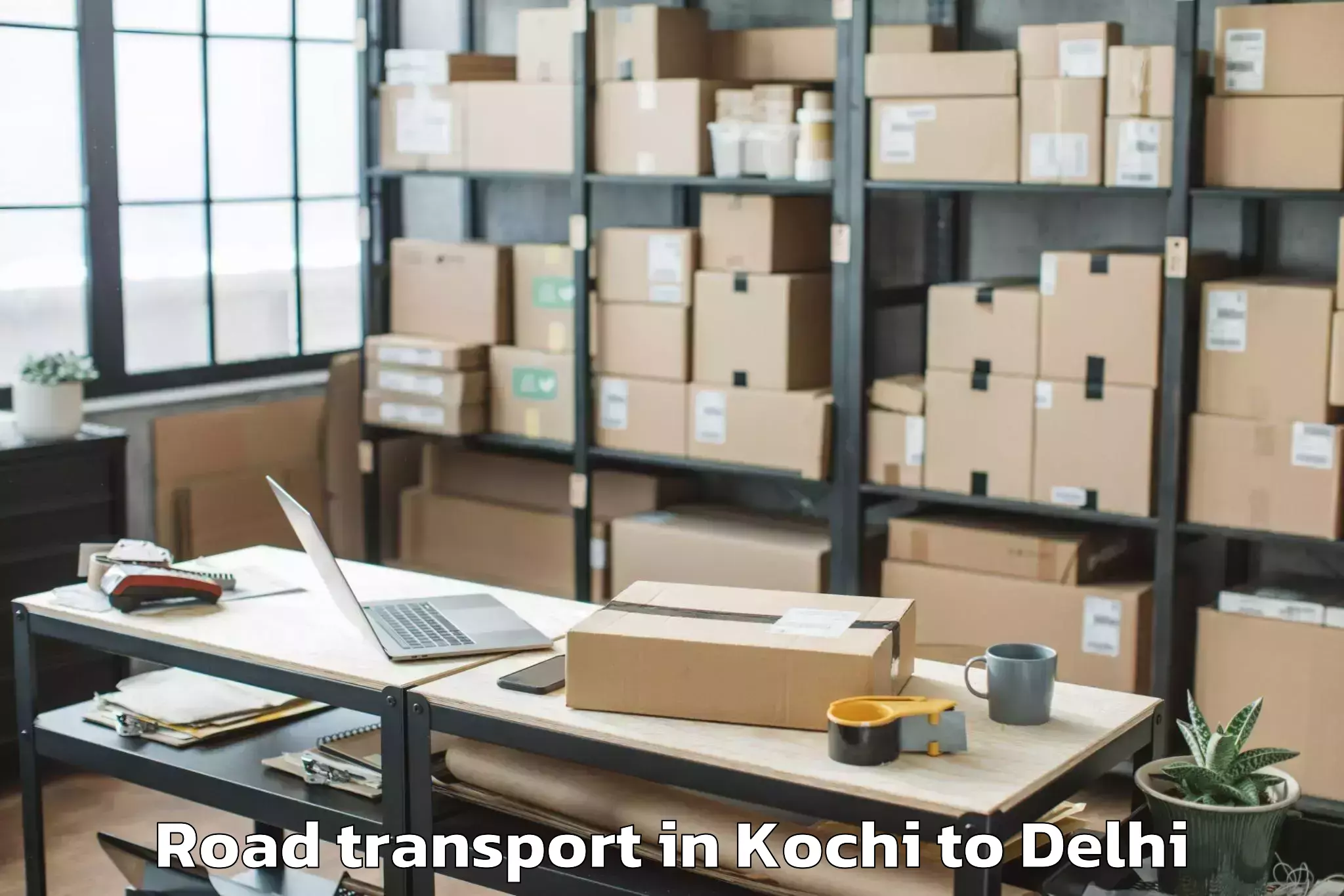 Book Kochi to D Mall Paschim Vihar Road Transport